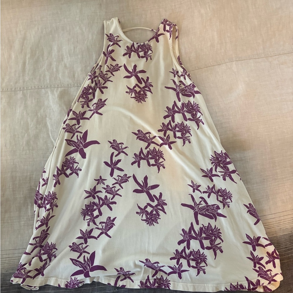 Fighting Eel Purple Floral Kids Dress